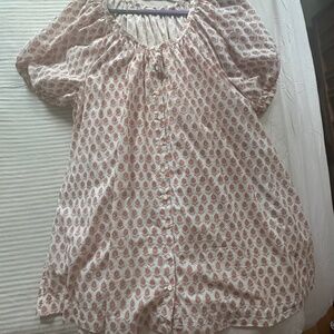 Doen JOSETTE DRESS -- TRAVELER BLOCK PRINT, Very Good Condition!
